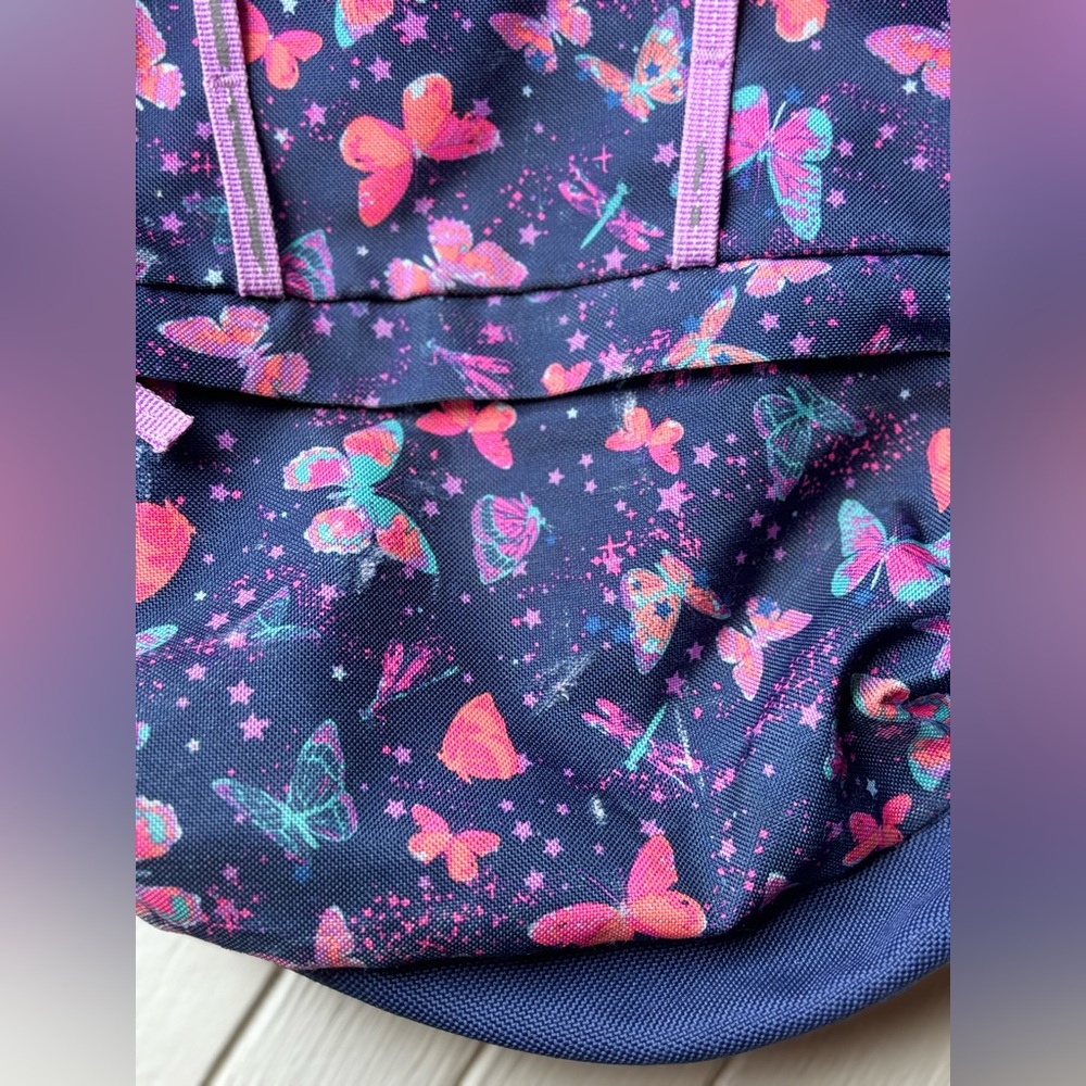 Lands’ End Butterfly Backpack Dark Blue - Picture 2 of 13